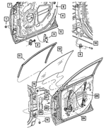4894172AD - Doors and Related Parts: Front Door Check, Right for Chrysler: Pacifica Image