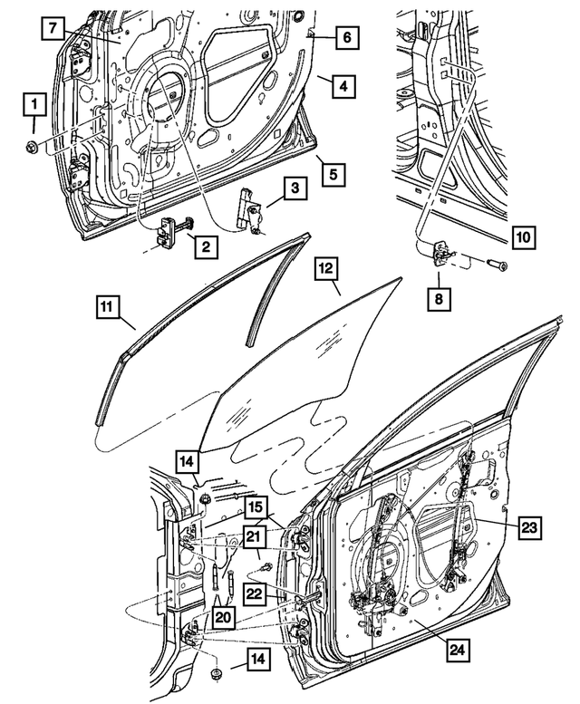 4894172AD - Doors and Related Parts: Front Door Check, Right for Mopar Image