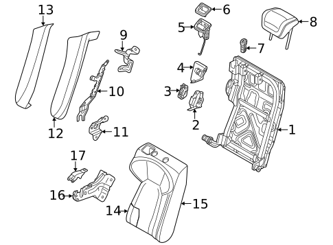 Rear Seat Components for 2024 Audi e-tron GT #1
