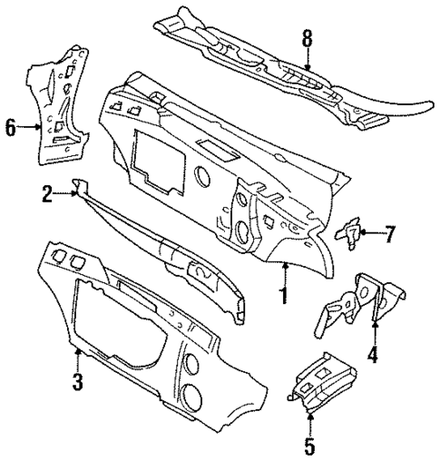 Cowl for 1996 Buick LeSabre #0