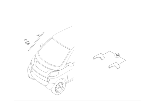 Paneling for a, B, C and D-Pillars for 2019 Smart EQ fortwo #0