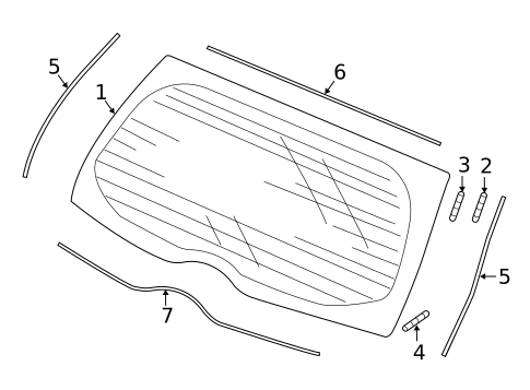 Glass - Lift Gate for 2015 Honda Fit #0
