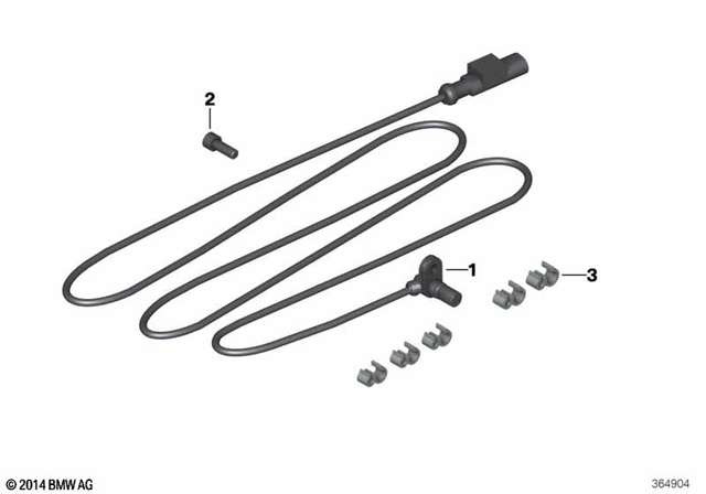 34527715117 - Brakes: Wheelspeed Sensor -  for BMW-Motorrad Image image