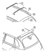 5303724AA - Exterior Ornamentation: Lugg Rack Cross Rail for Mopar Image