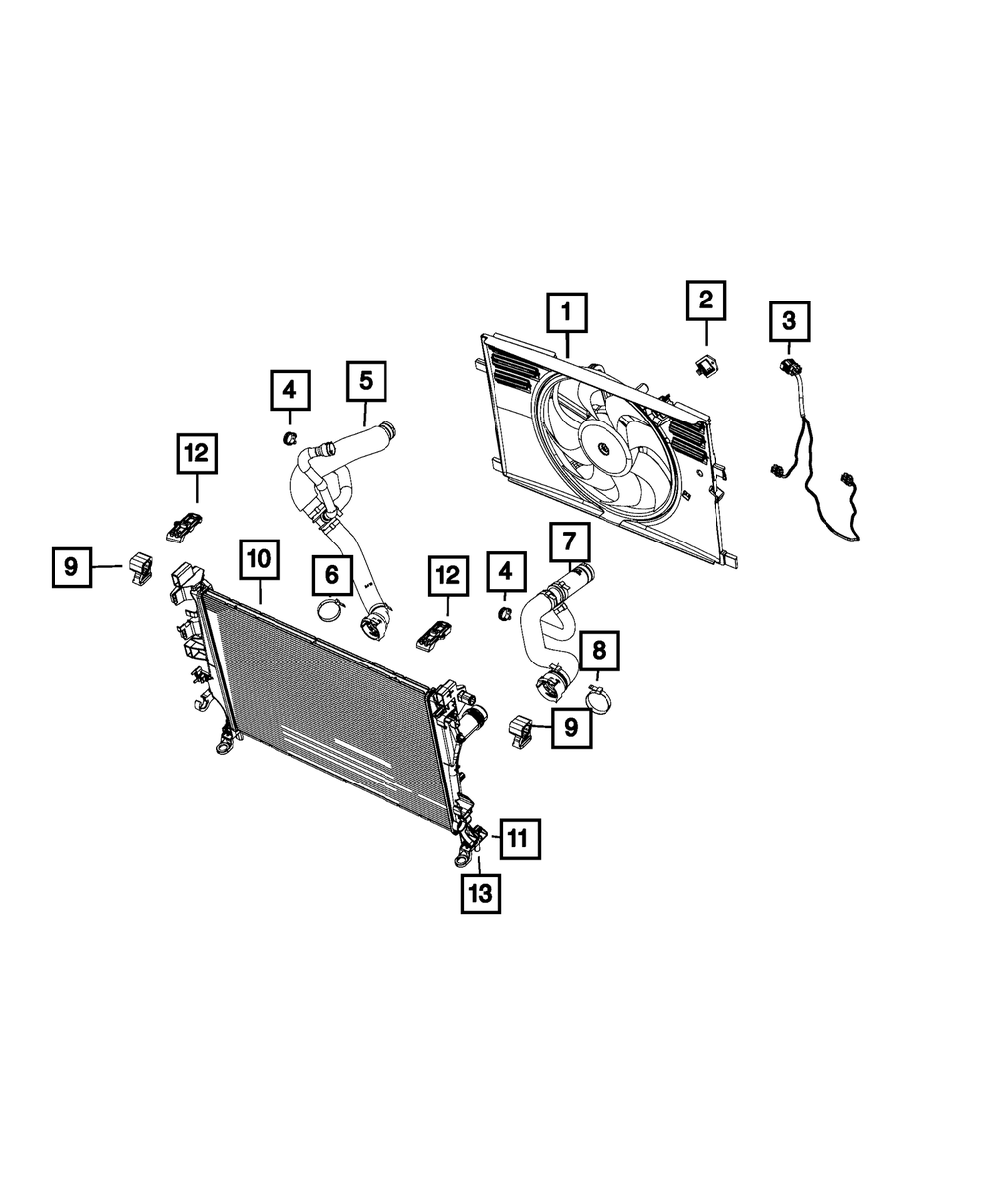 Radiator Cooling Fan Module - Mopar (68461973AA)