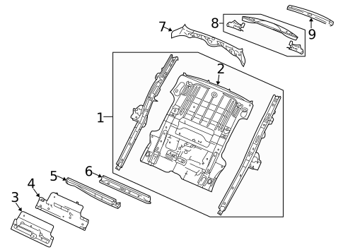 Rear Floor & Rails for 2012 Jeep Liberty #0