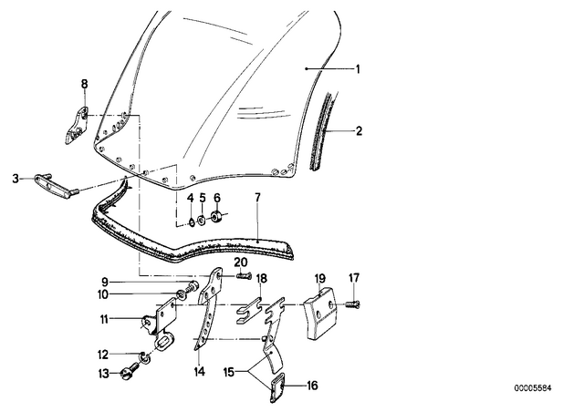 46631237774 - : Windshield - 475Mm for BMW-Motorrad Image