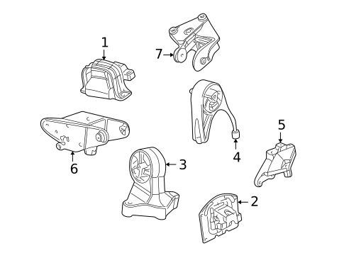Engine & Trans Mounting for 2003 Chrysler Sebring #2