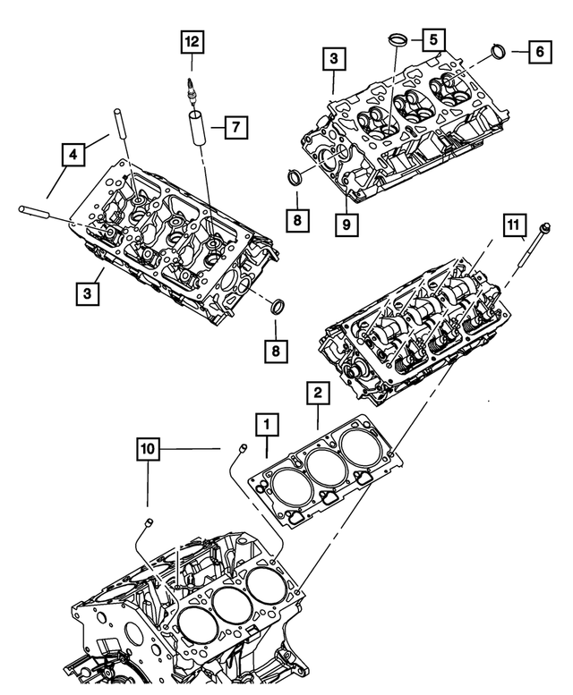 4792925AA - 4.0L Gas; Engine: Cylinder Head, Bare for Mopar Image image