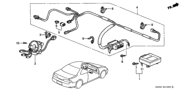 SRS Unit for 2000 Honda Prelude #0