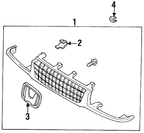 Grille for 1997 Honda Passport #0