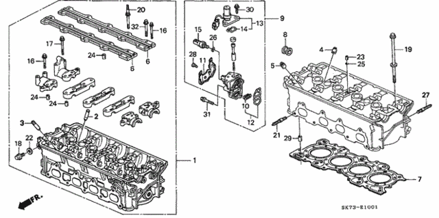 Cylinder Head (2) for 1992 Acura Integra #0