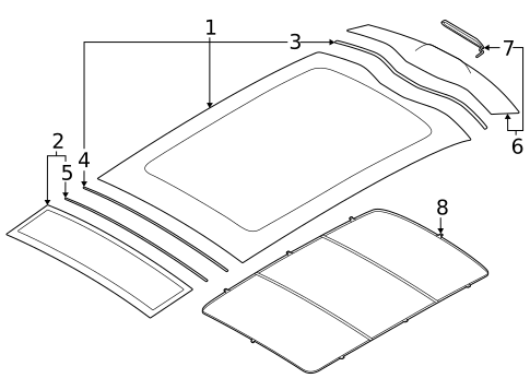 Glass Roof Panel for 2025 Volvo EX90 #0