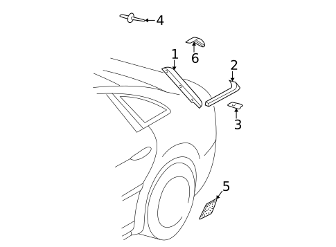 Exterior Trim - Quarter Panel for 2004 Audi A6 #0