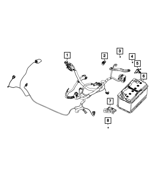68430574AD - Electrical: Battery, Alternator, And Starter Wiring for Mopar Image