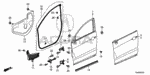 67420SDAA01ZZ - Body/Air Conditioning: HINGE, R. FR. DOOR (LOWER) for Acura Image