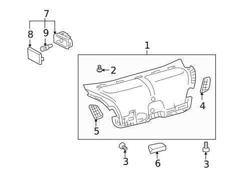 Interior Trim - Trunk for 2008 Lexus LS600h #0