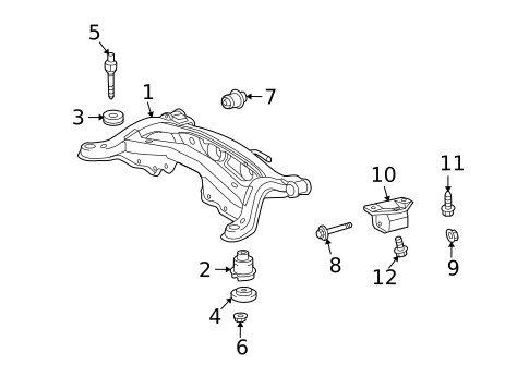 Crossmembers & Components for 2014 Toyota Venza #0