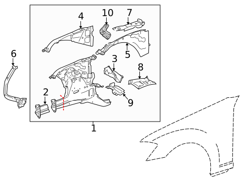 Structural Components & Rails for 2014 Mercedes-Benz CL 65 AMG&reg; #0