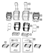 68281995AE - Interior Trim: Front Seat Back Foam, Left for Mopar Image