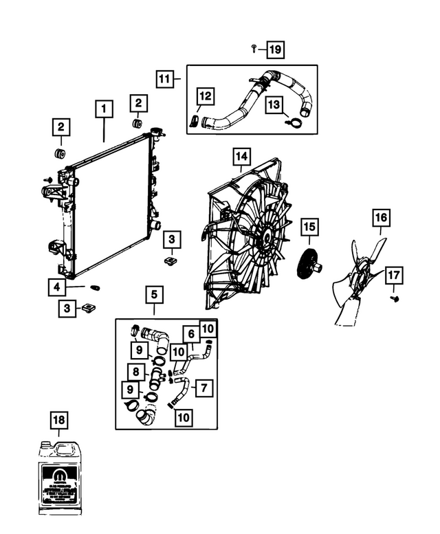68451118AA - Cooling: Radiator Isolator for Mopar Image
