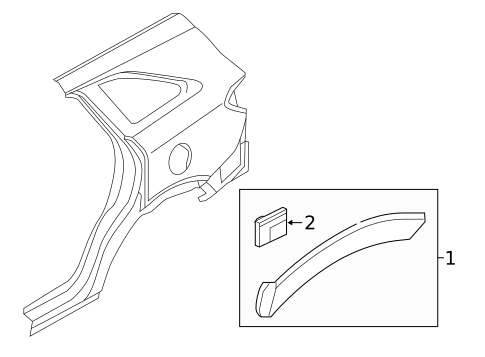 Exterior Trim - Quarter Panel for 2017 Kia Sorento #0