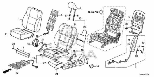 Front Seat (L.) for 2013 Acura TL #0