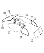 68197893AA - Glass: Shipping Assembly - 30 Lite Glass Windshield for Fiat: 500 Image