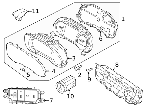 Instruments & Gauges for 2019 Kia Niro EV #0