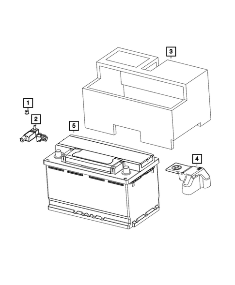 Battery, Battery Tray and Cables for 2023 Ram 1500 Classic #2