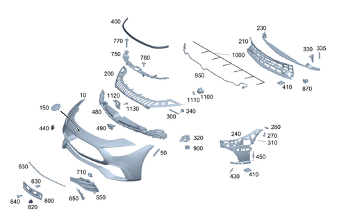 Front Bumper for 2025 Mercedes-Benz SL43 AMG #0