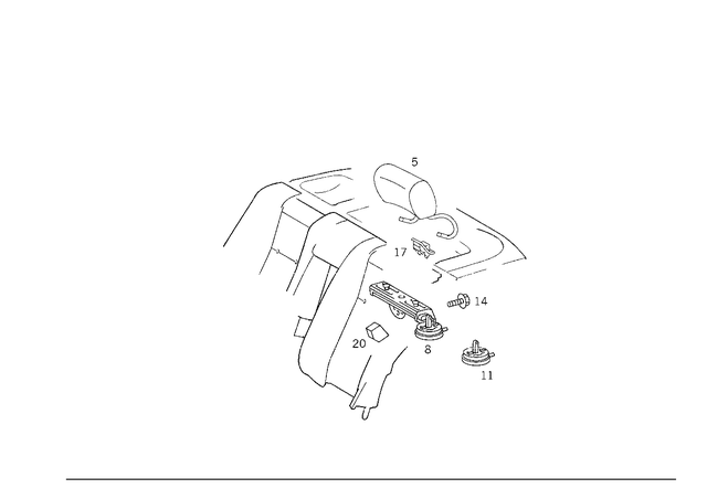 19904822 - Rear Seat Bench: Screw for Mercedes-Benz Image image