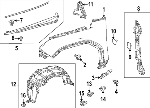 Fender & Components for 2024 Lexus GX550 #0