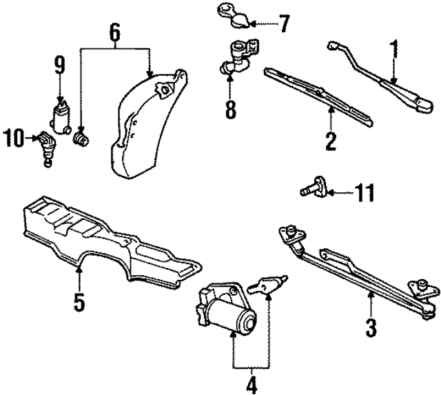 F8PZ17528KA - : Wiper Blade for Ford Image