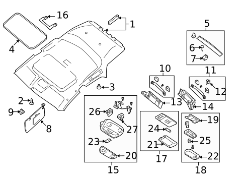 Interior Trim - Roof for 2005 Saab 9-2X #0