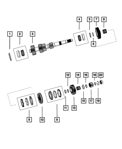 Gear Train for 2019 Dodge Challenger #1