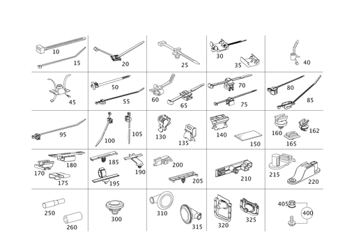 Cable Ties, Cable Fastening Parts and Grommets for 2011 Mercedes-Benz E63 AMG #0