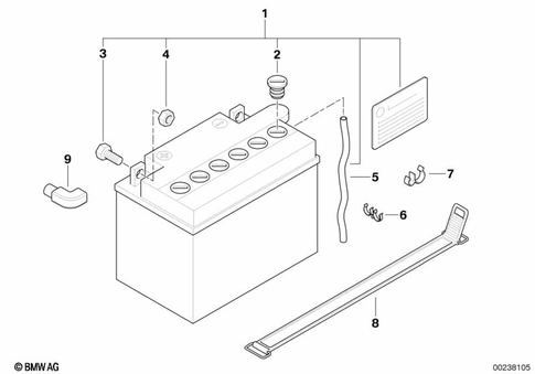 Battery with Bracket for 2005 BMW-Motorrad F 650 CS #0