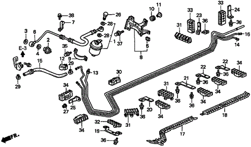 Fuel Pipe ('97-'98) for 1997 Acura TL #0