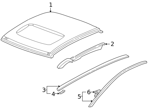 Exterior Trim - Roof for 1998 Honda Accord #1