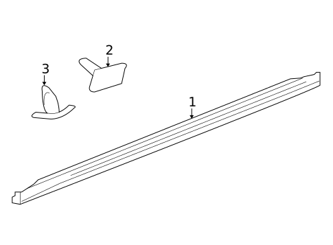 Exterior Trim - Pillars for 2008 Saturn Aura #1