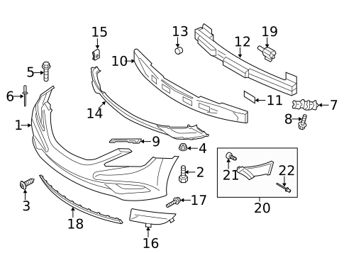 Bumper & Components - Front for 2014 Hyundai Sonata #0