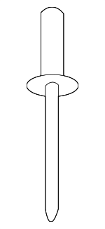 1416003103 - Body: Bumper Cover Rivet for Hyundai: Genesis Coupe, Ioniq, Kona, Palisade, Santa Fe, Santa Fe Sport, Santa Fe XL, Sonata, Tucson, Veloster Image