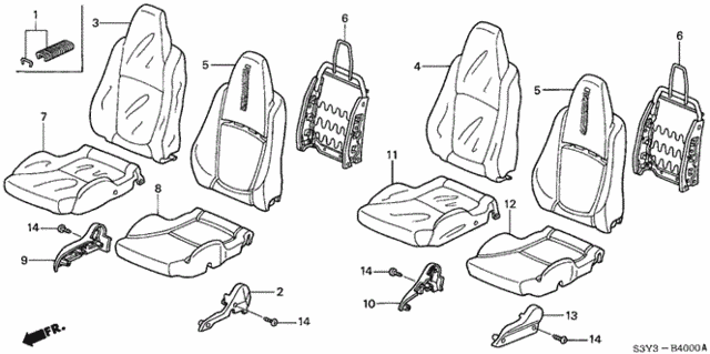 Seat for 2000 Honda Insight #0