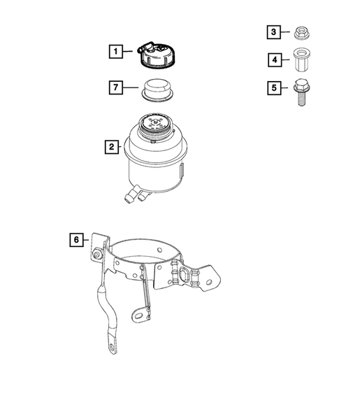 Power Steering Pump and Reservoir for 2015 Ram ProMaster City #1