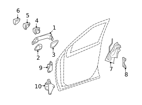 Lock & Hardware for 2009 Mercedes-Benz ML320 #0