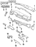 4596002 - HVAC: Dash Control Unit for Chrysler: Concorde, LHS, New Yorker | Dodge: Intrepid Image