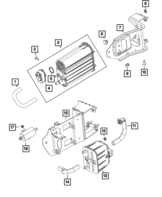 52121681AA - Emission Controls: Filter To Canister Hose for Mopar Image