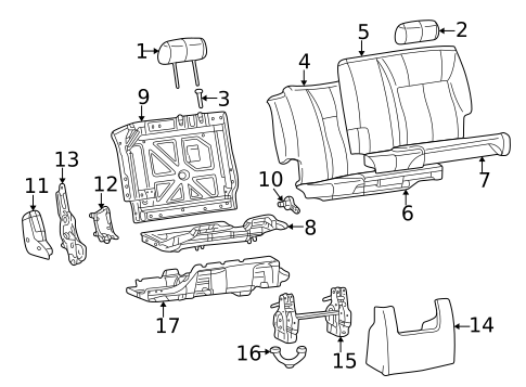 Rear Seat Components for 2005 Isuzu Ascender #3