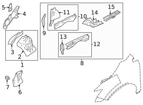 Structural Components & Rails for 2016 Nissan Murano #0